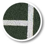Close-up of Pladek tennis court surface in green by En Tout Cas