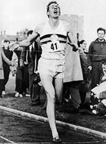Roger Bannister, later Sir Roger, became the first man to break the four-minute mile at Iffley Road, Oxford in May 1954. The cinder track was built by En Tout Cas.